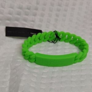 Marc By Marc Jacobs Toucon Green Silicone Chain Bracelet